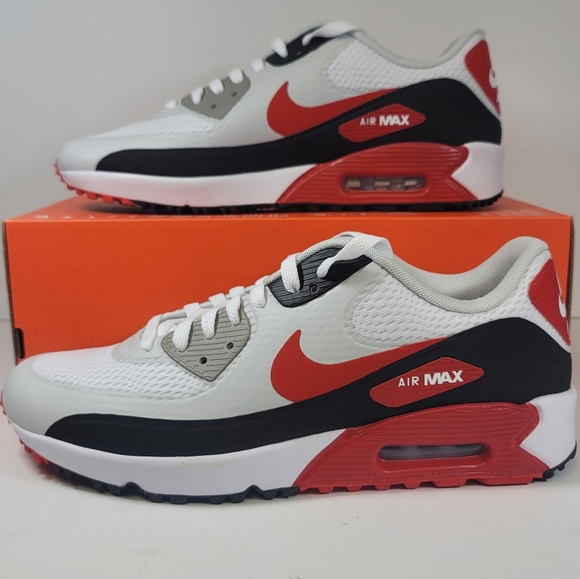 Nike Other - Mens Size Nike Air Max 90 G White/University Red-Black DX5999 162 Golf Shoes